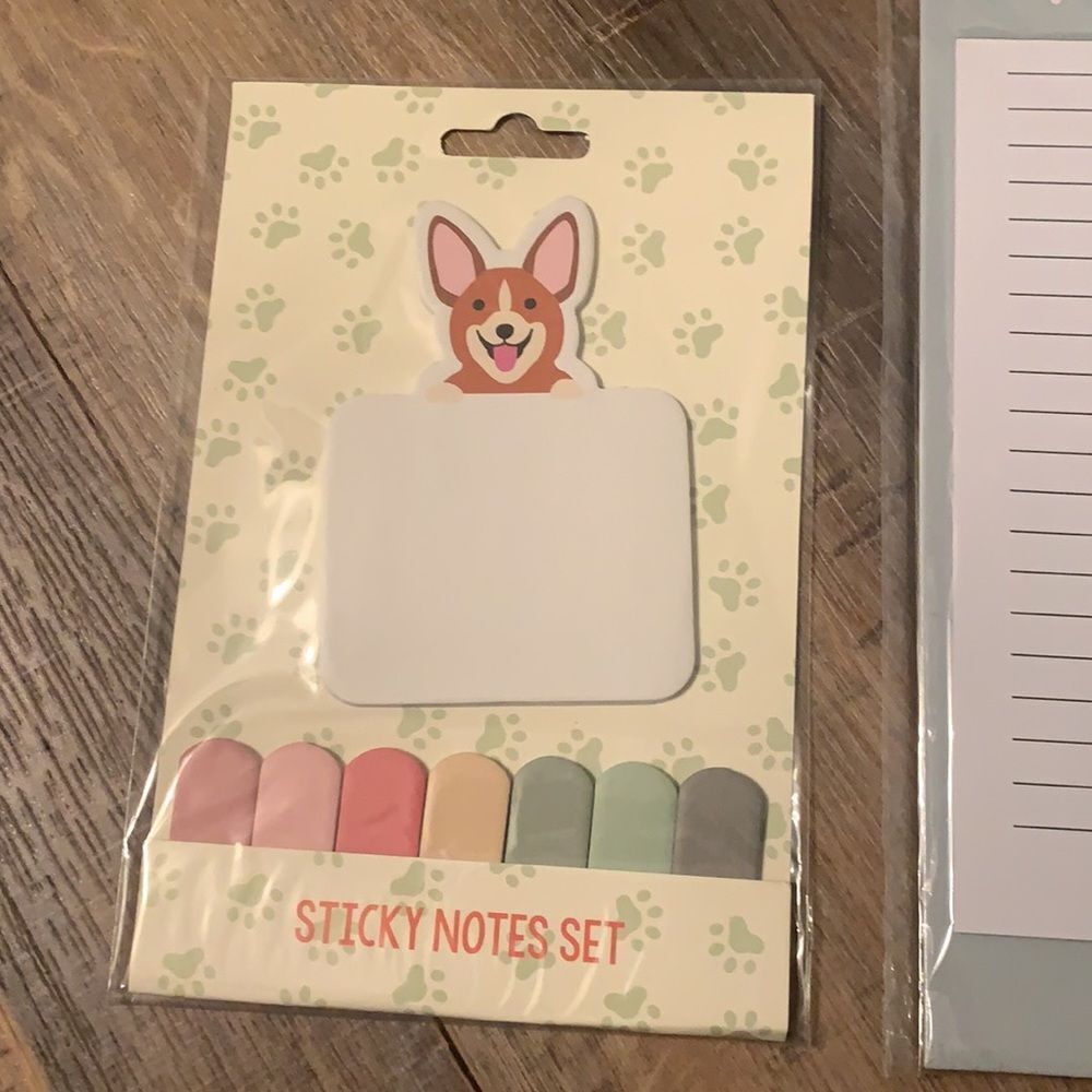 Dog Magnetic Notepad Sticky Notes Corgi Gift New - Picture 2 of 3